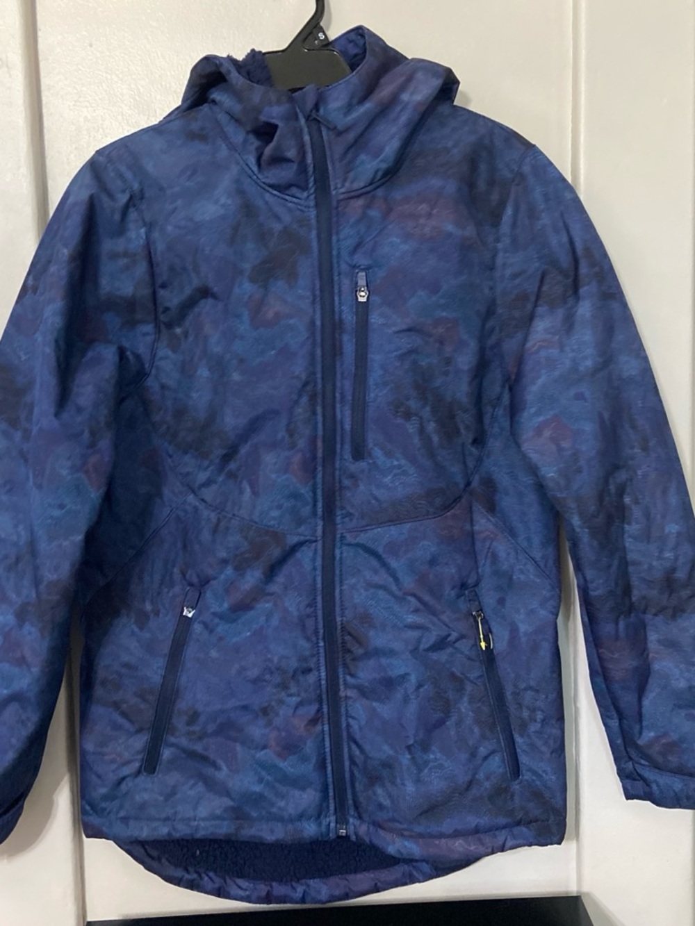 all in motion Blue Camouflage Hooded Performance Jacket